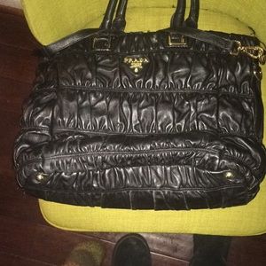 Like new quilted leather handbag by Prada